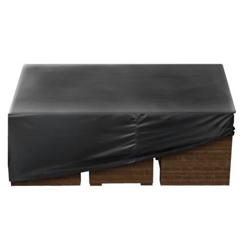 Patio Furniture Cover, 420D Heavy Duty Waterproof Outdoor Dining Table and Chairs Cover, Large Squre Patio Table Covers with Air Vent for All Weather, 94L x 94W x 28H inch, Black
