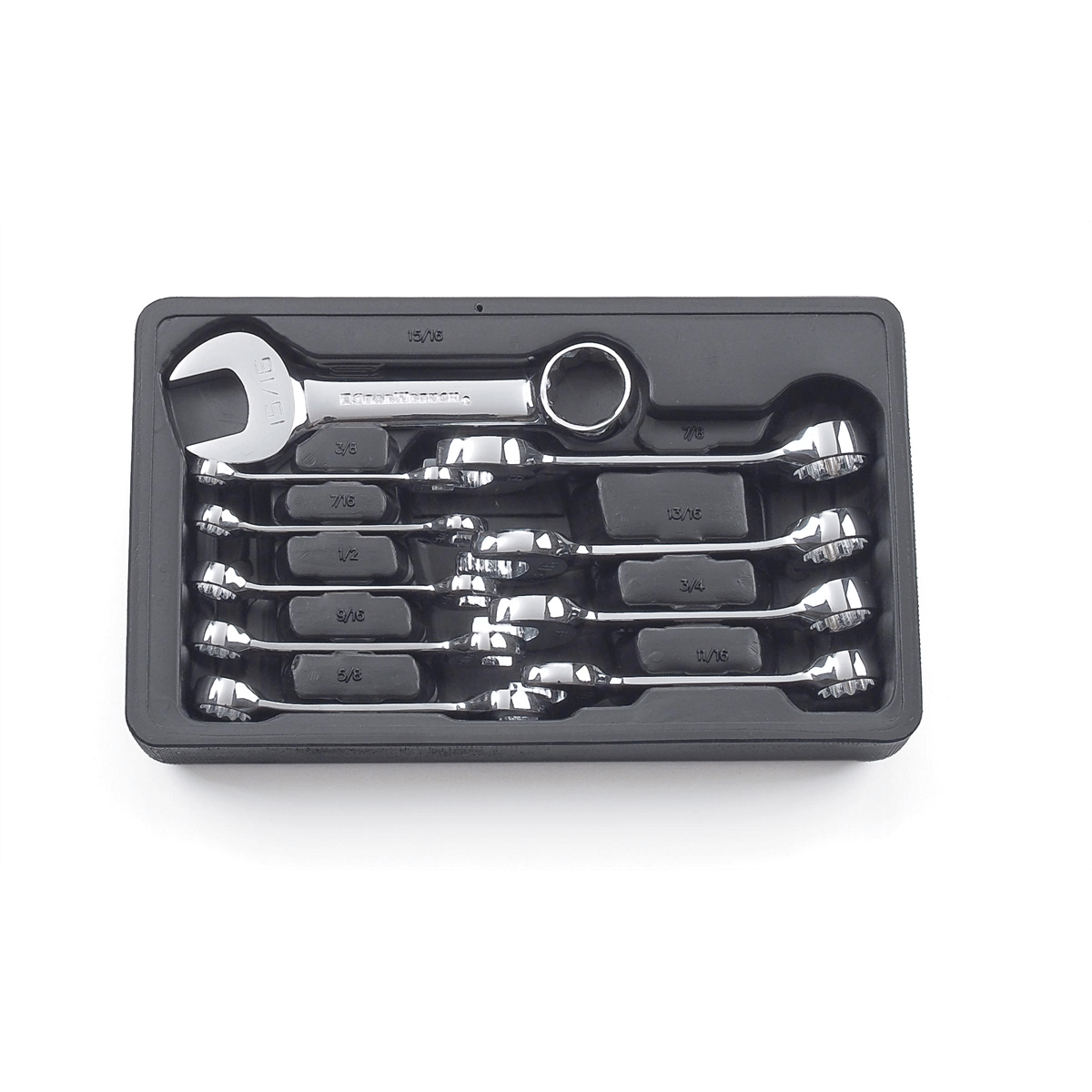 GearWrench 10 Piece 12 Point Stubby Combination SAE Wrench Set