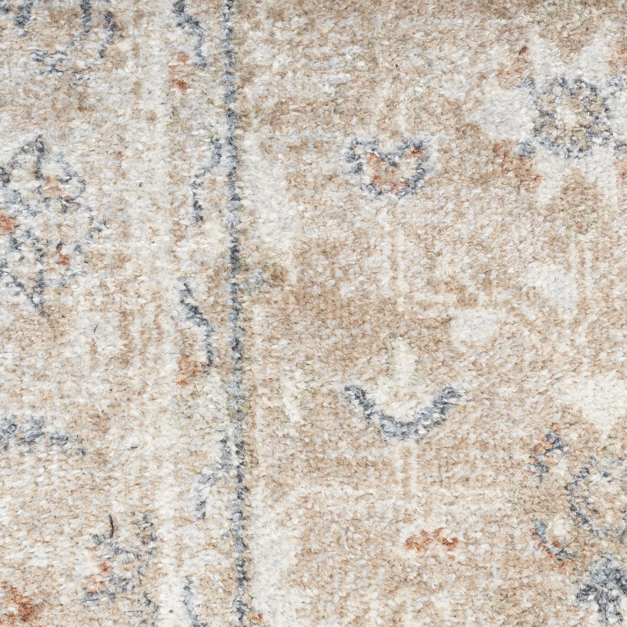 7' X 9' Sage Oriental Power Loom Distressed Washable Area Rug