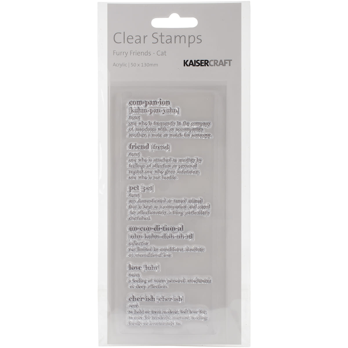 Furry Friends Collection Clear Acrylic Stamps Cat