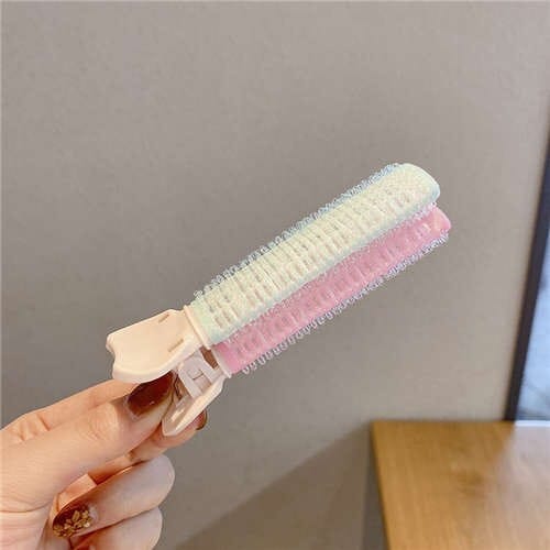 Korean Style Fashion Hair Fluffy Bangs Hair Clip - Pink Green