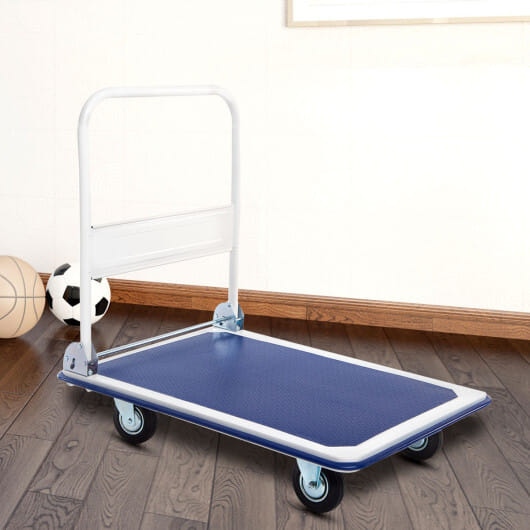 Costway 660lbs Platform Cart Dolly Folding Foldable Moving Warehouse Push Hand Truck