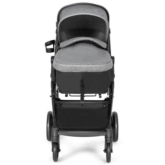 Babyjoy 2 In 1 Foldable Baby Stroller Kids Travel Newborn Infant Buggy Pushchair Gray - Color: Gray