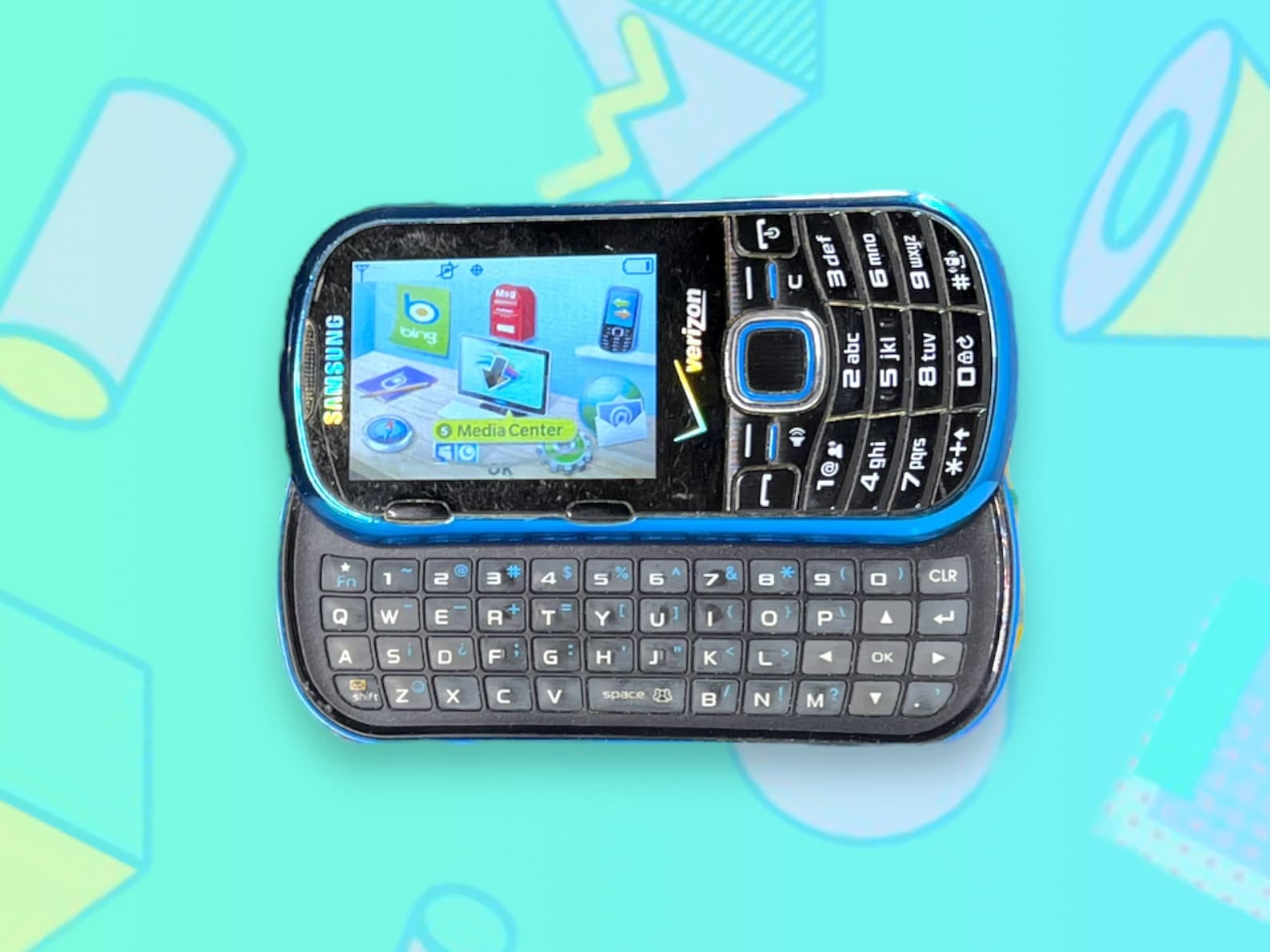 Vintage Y2K Samsung Keyboard Slide Cell Phone. As is. Works