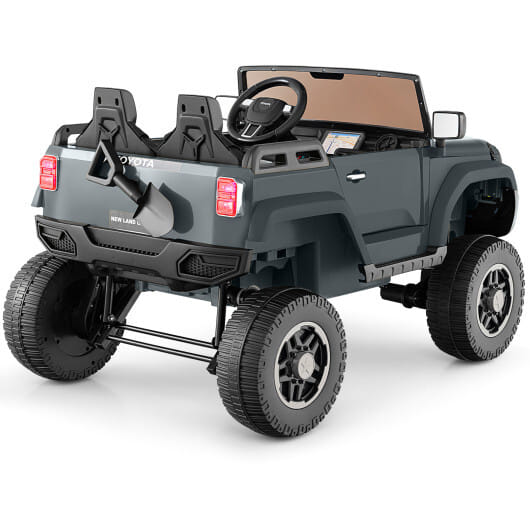 24V 2 Seater Ride on Car 4WD/2WD Switchable for Kids with Remote for Ages 3+-Black
