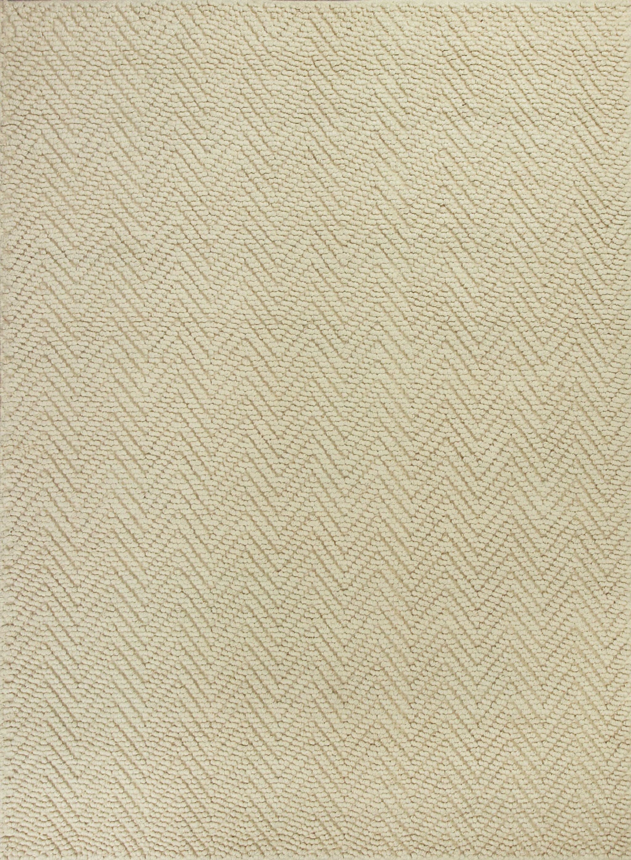 2' X 4' Ivory Chevron Hand Woven Area Rug