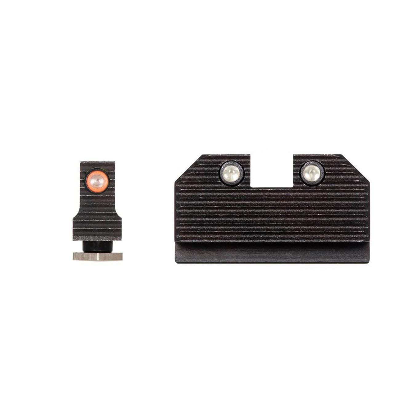 Night Fision Optics-Ready Stealth Series for Glock 17/19/34 Orange Front Ring/Black Rear Rings