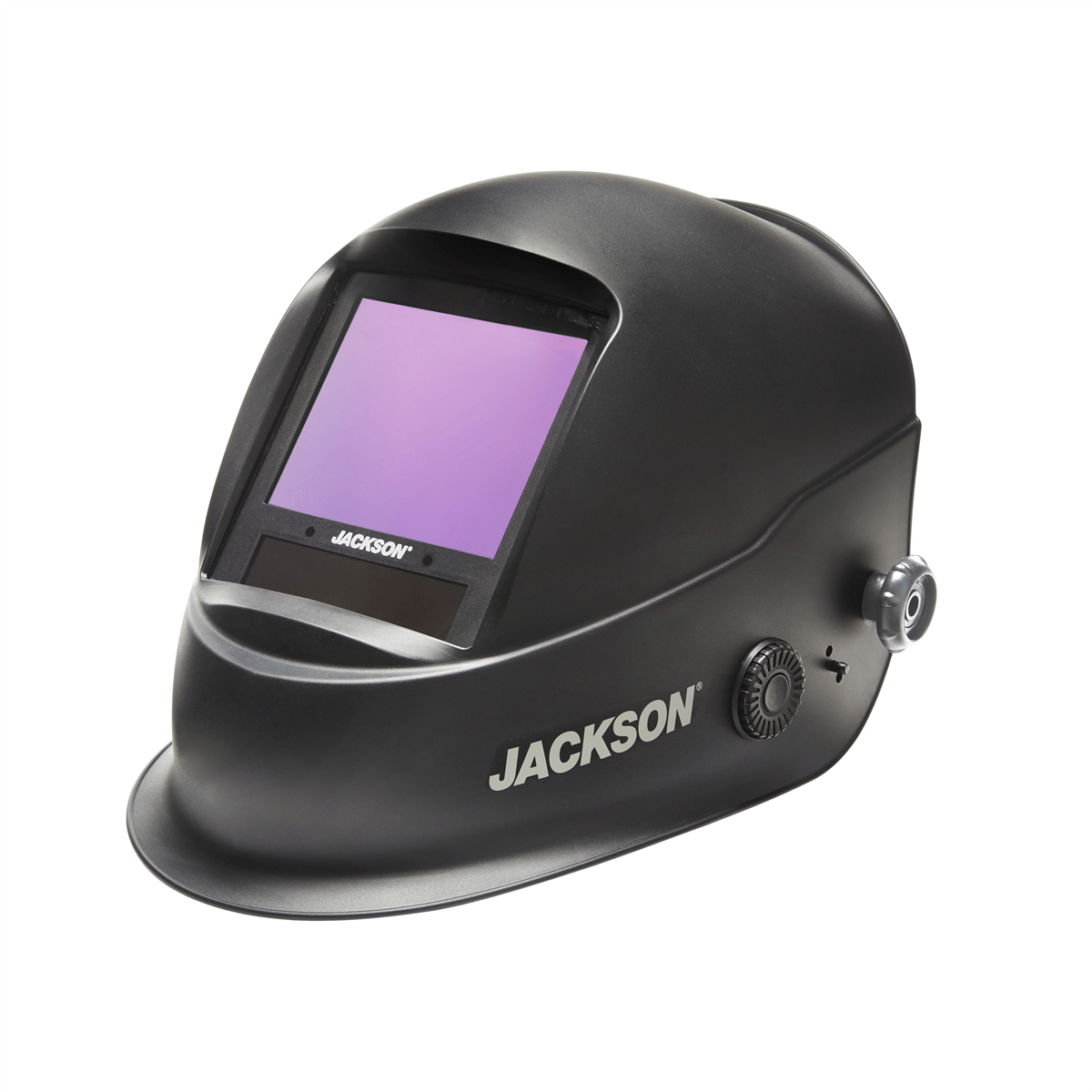 Jackson Safety Welding Helmet - Auto Darkening - Thermoplastic - 3.86" x 3.23" Viewing Area - Shade 3/4-14 Translight ADF 1/1/1/1 - 370 Speed Dial Headgear - Black - Translight+ 555 Series