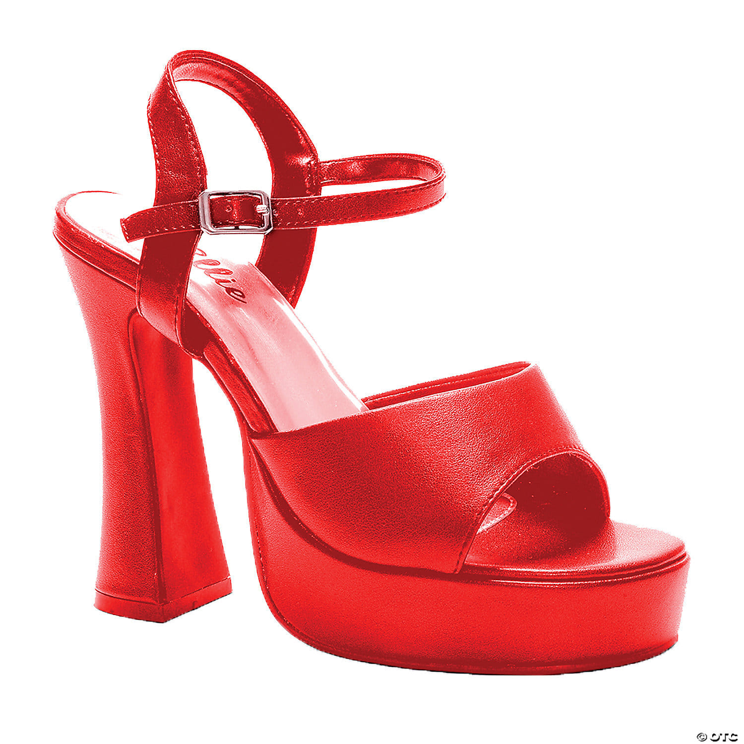 Platform open -toe shoes-red size 13