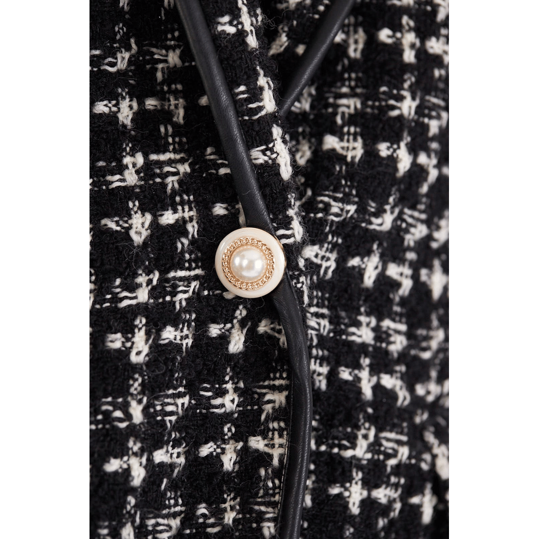 Black & White Tweed Checkers Jacket