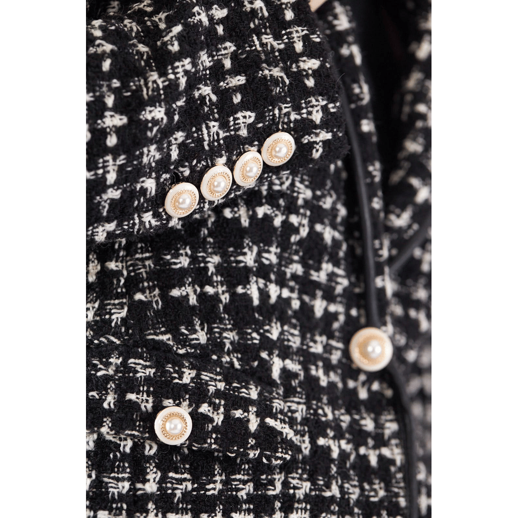 Black & White Tweed Checkers Jacket