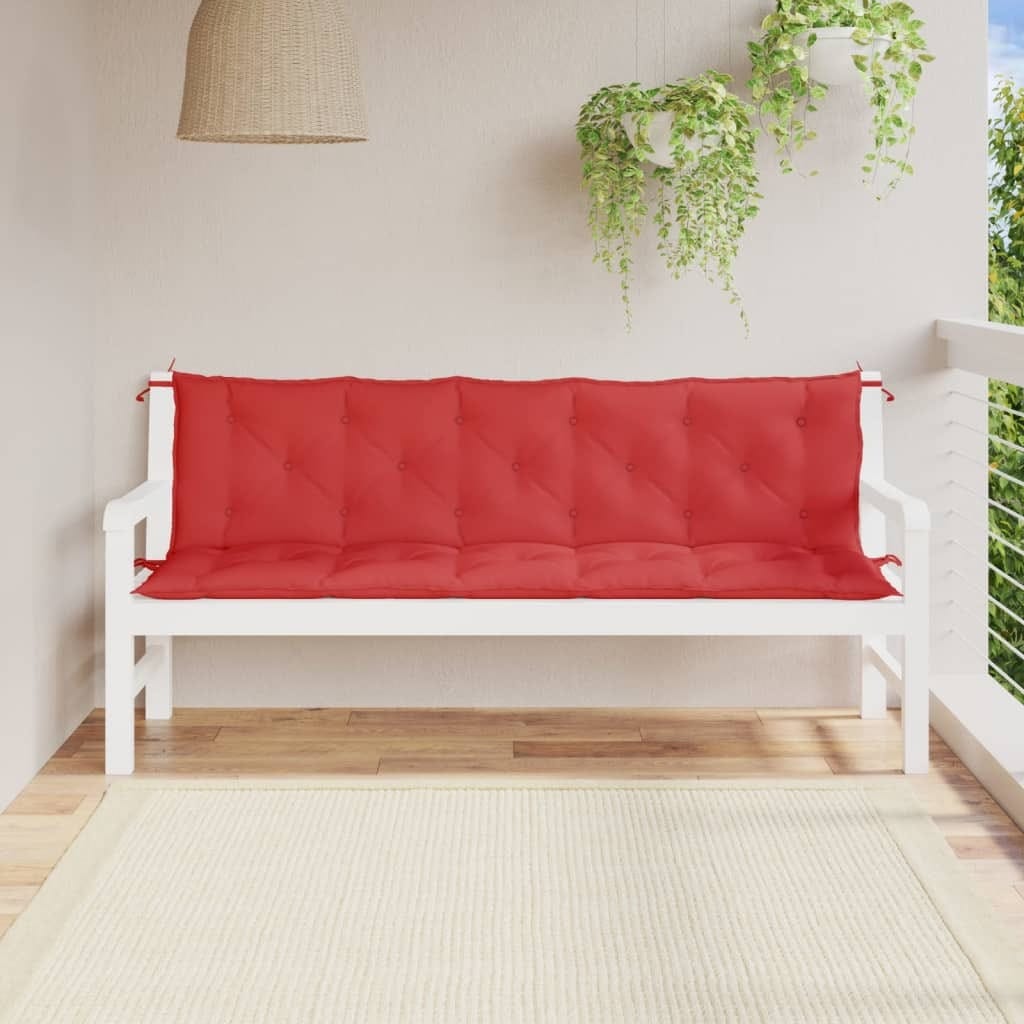 Garden Bench Cushion Red 70.9"x(19.7"+19.7")x2.8" Oxford Fabric