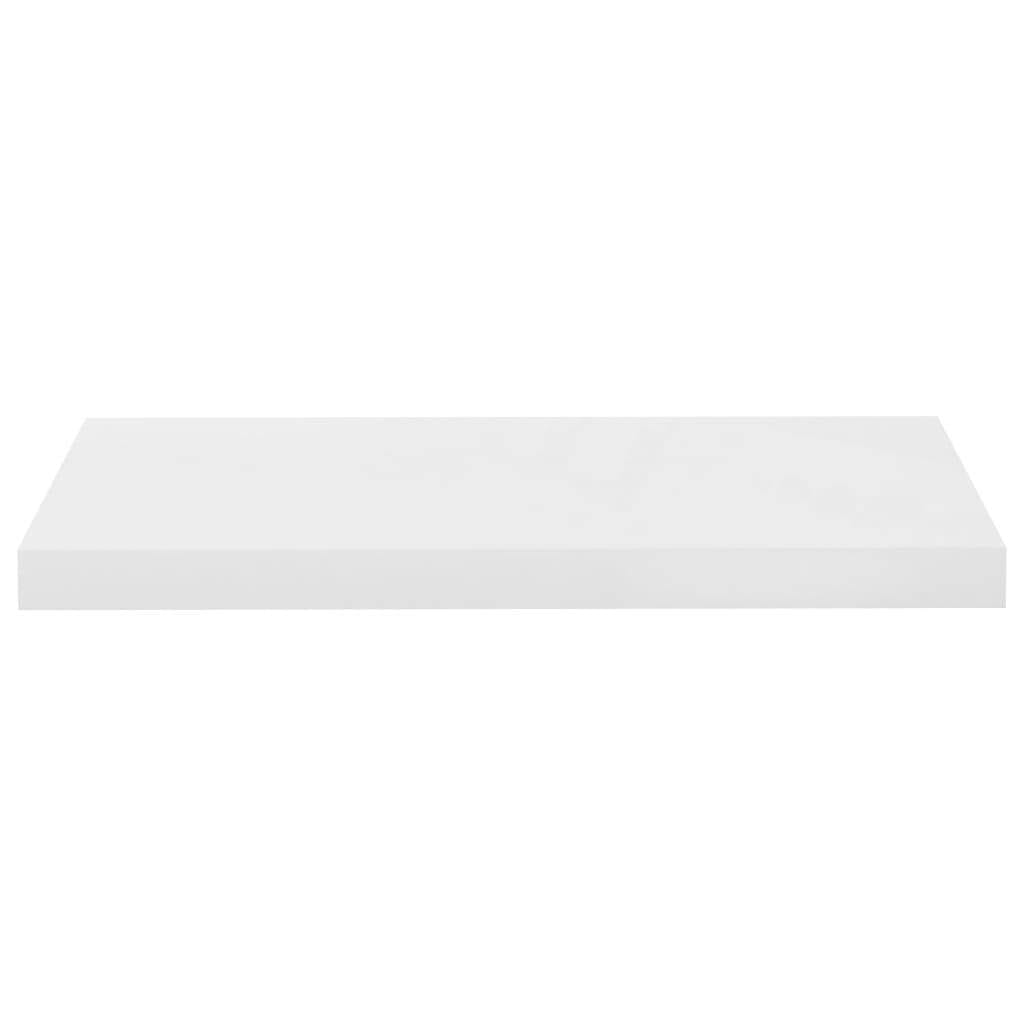 Floating Wall Shelf High Gloss White 23.6"x9.3"x1.5" MDF