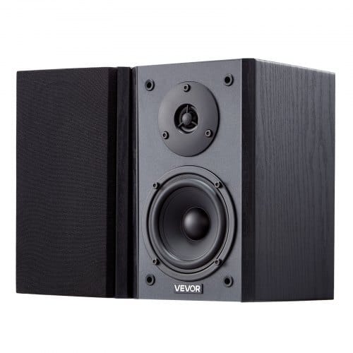 Powered Bookshelf Speakers, 20W x 2, Active Studio Monitor Speaker with 4 Inch Woofer, Adjustable Volume and Audio with Bluetooth Optical Connection, Wooden Enclosure, for Record Player PC TV