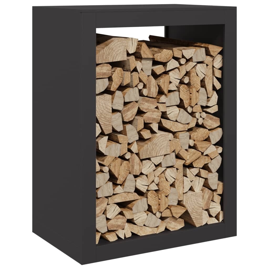 Firewood Rack Black 23.6x15.7x31.5" Steel
