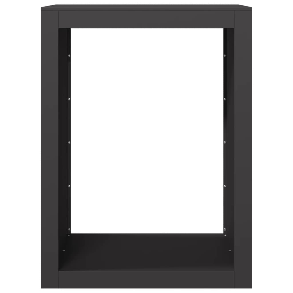Firewood Rack Black 23.6x15.7x31.5" Steel