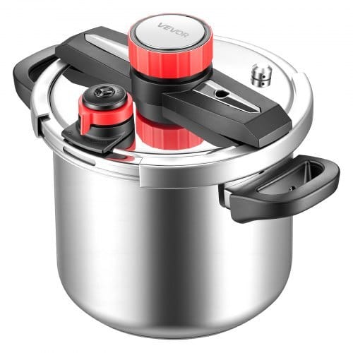 Pressure Cooker, 8Qt Pressure Cooker Stainless Steel, Pressures Canner with Steaming Rack, Tempered Glass Lid, Three Pressures Settings for Meat, Beans, Rice, Soup, Sauces, Cook up to 100 kPa