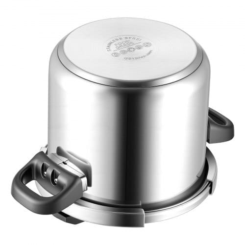 Pressure Cooker, 8Qt Pressure Cooker Stainless Steel, Pressures Canner with Steaming Rack, Tempered Glass Lid, Three Pressures Settings for Meat, Beans, Rice, Soup, Sauces, Cook up to 100 kPa