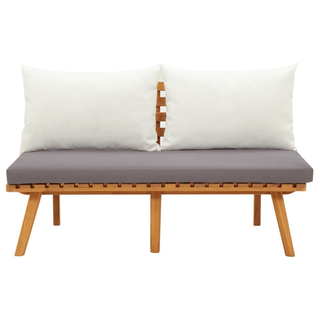 Patio Bench with Cushions 45.3" Solid Acacia Wood