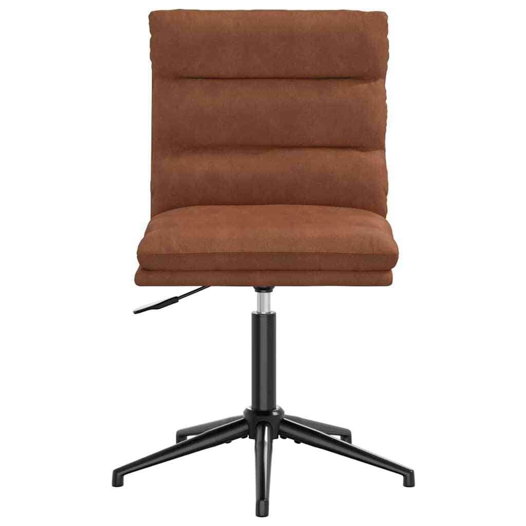 Dining Chair Brown Faux Leather