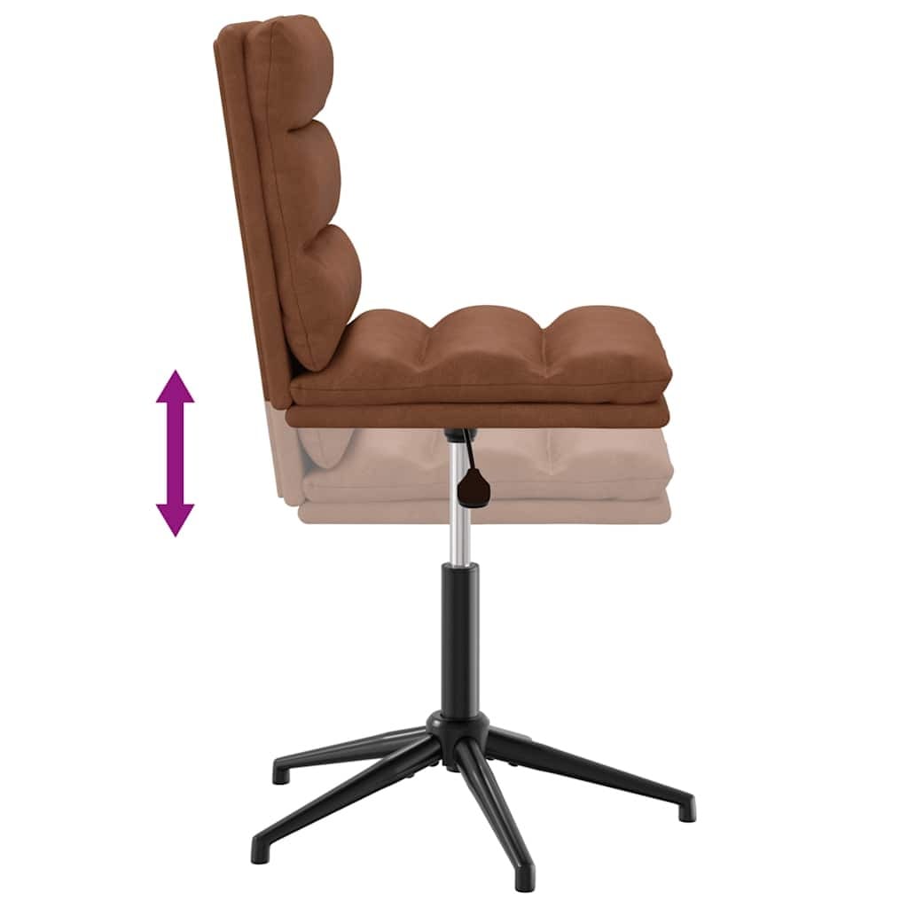 Dining Chair Brown Faux Leather