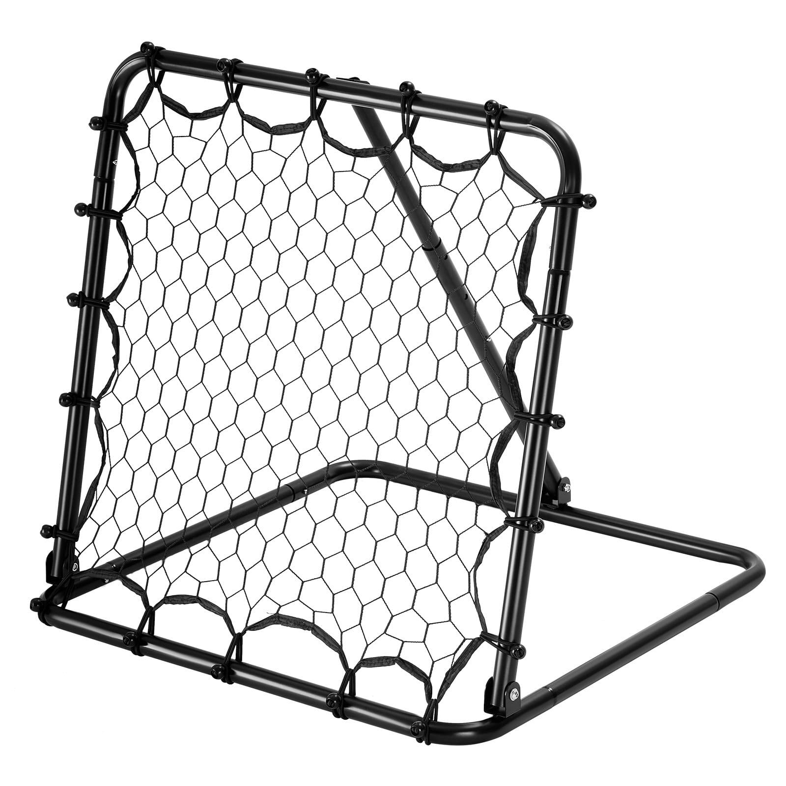 Soccer Rebounder Rebound Net, Kick-Back 34"x34", Portable Football Training Gifts, Fully Adjustable Angles Goal Net, Aids & Equipment for Kids Teens & All Ages, Easy Set Up & Perfect Storage