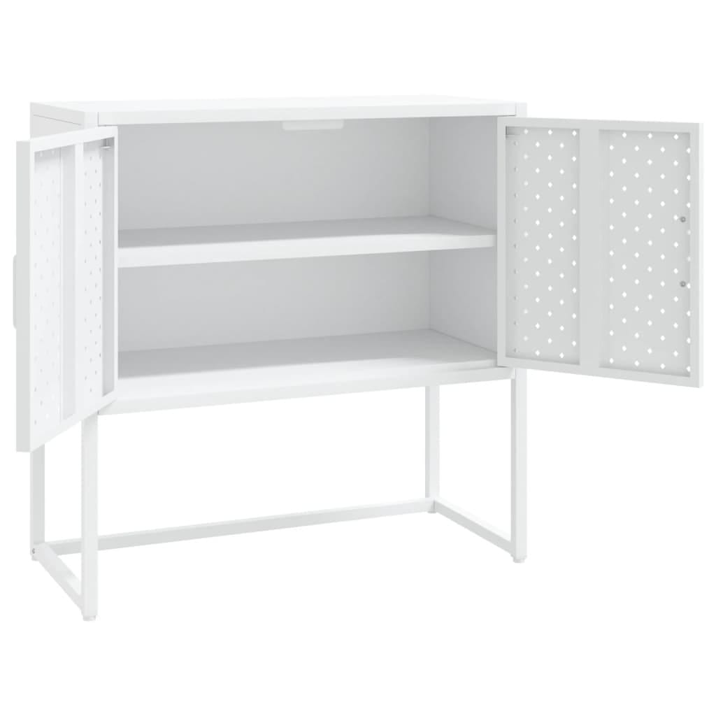 Sideboard White 29.5"x13.8"x29.5" Steel