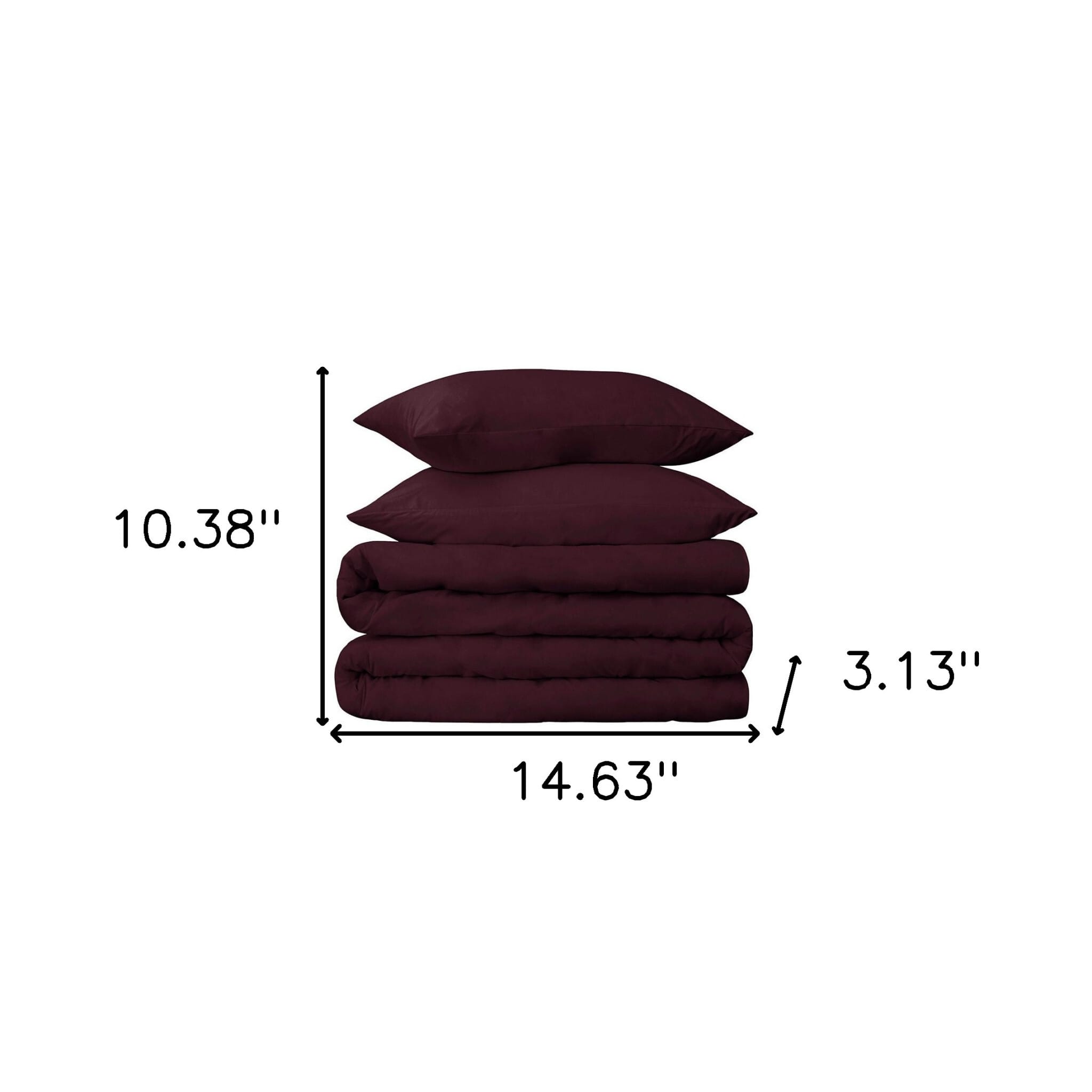 Plum Queen Cotton Blend 650 Thread Count Washable Duvet Cover Set