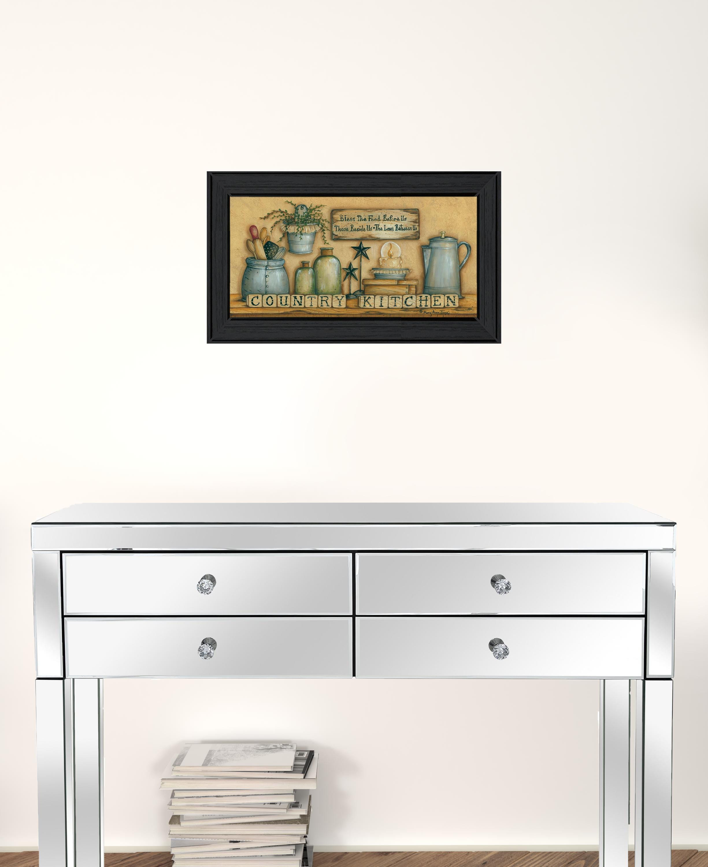 Country Kitchen 6 Black Framed Print Kitchen Wall Art