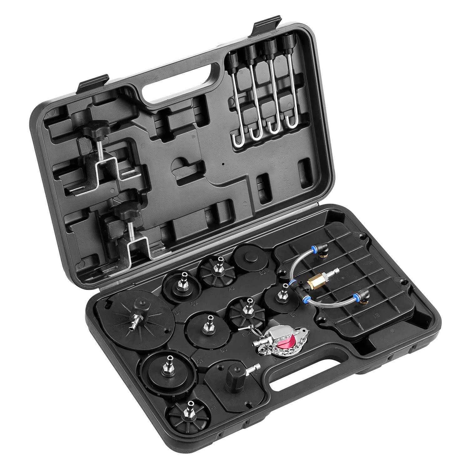 Brake Master Bleeder Kit, 12 Pcs, Professional Brake Bleeder Adapter Set with Complete Kit & Handle, Durable Brake Bleeder Adapter for Brake Fluid Filling Fit for Most New & Old Vehicles