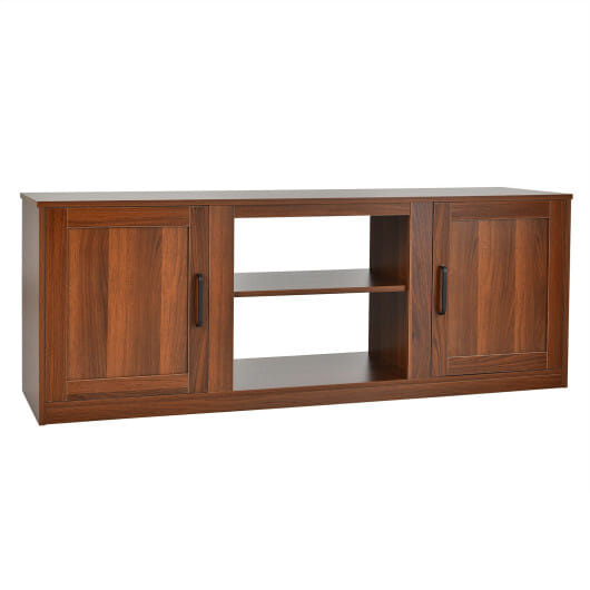58 Inch TV Stand with 1500W Faux Fireplace for TVs up to 65 Inch-Natural