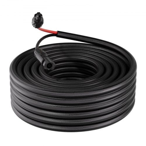 50FT Solar Panel Extension Cable, 10 AWG, Solar Panel Wire with Flame Retardant Protective Sleeving, Female and Male Connectors, IP67 Waterproof PV Wire, for Outdoor Automotive RV, Black & Red