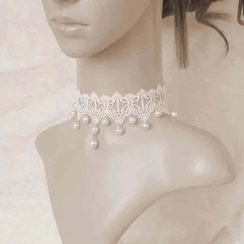 Product: Crochet Necklace & Bracelet Set - The Touch Of Vintage Victorian Style Crochet Necklace and Bracelet Set