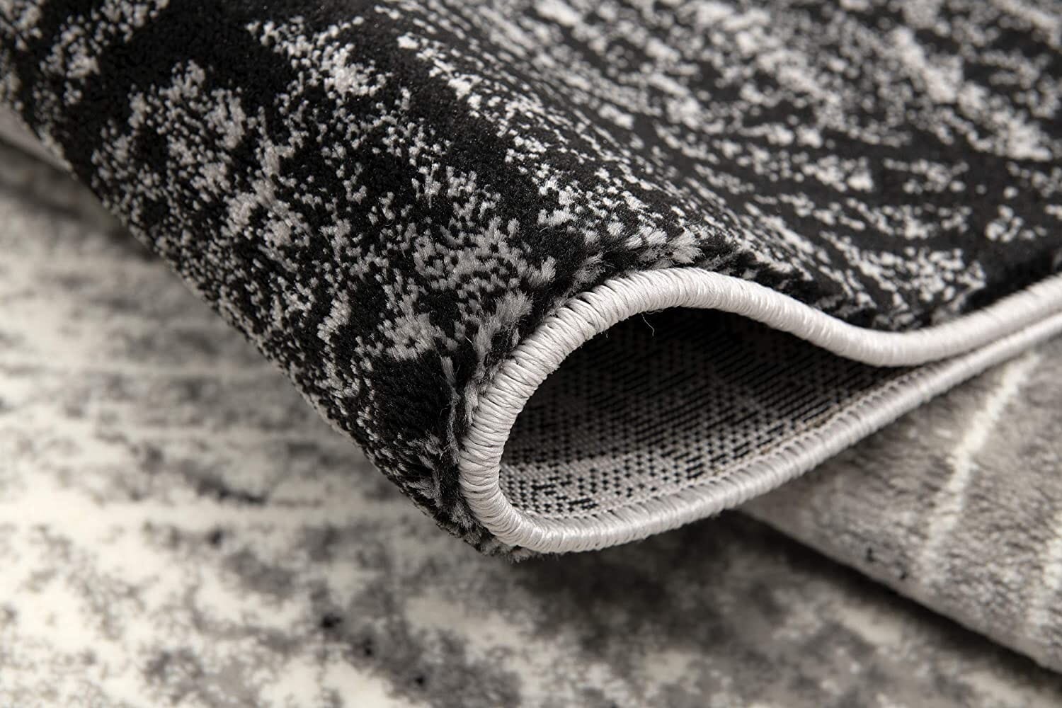 5' X 7' Gray Abstract Dhurrie Area Rug