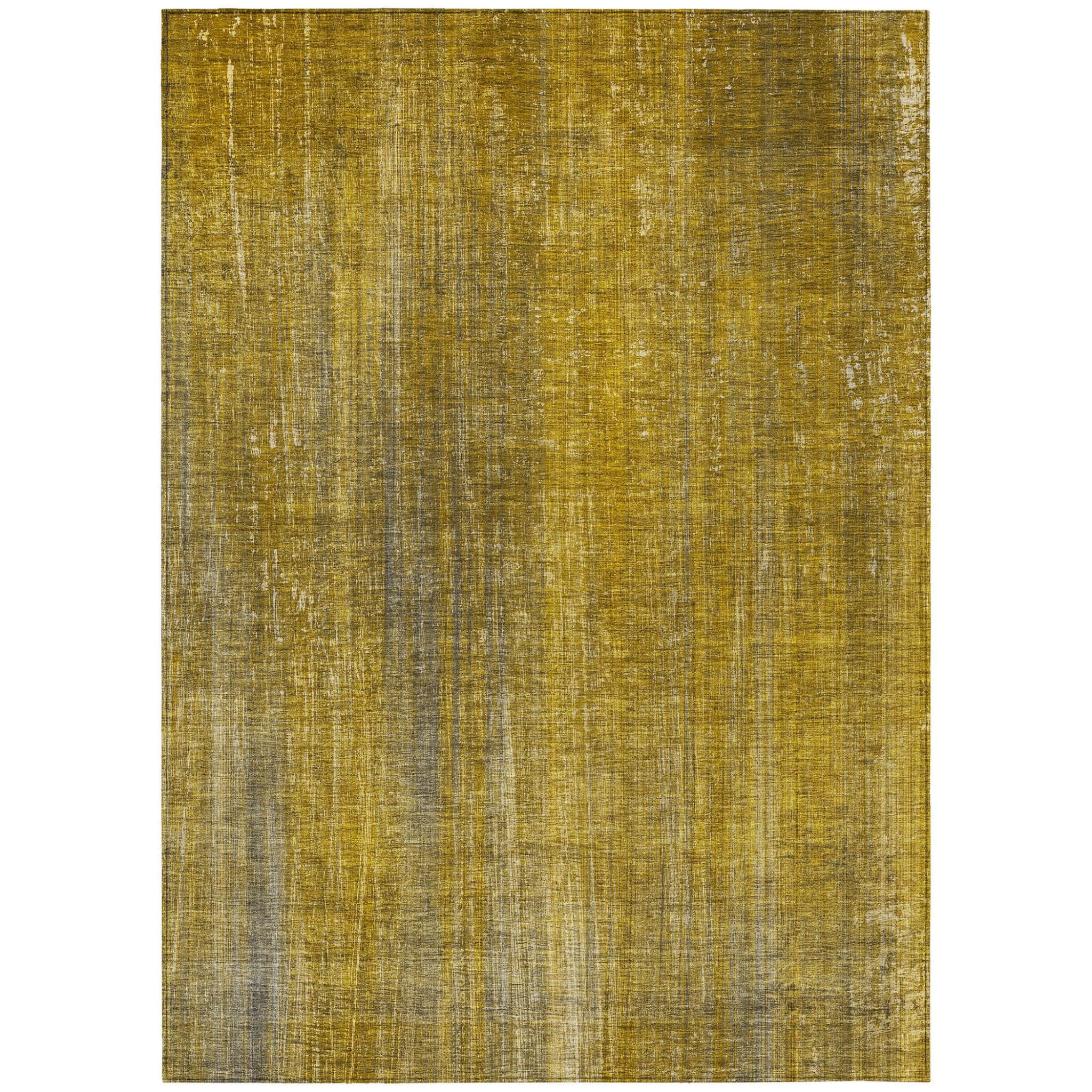 9' X 12' Chocolate Striped Washable Non Skid Indoor Outdoor Area Rug