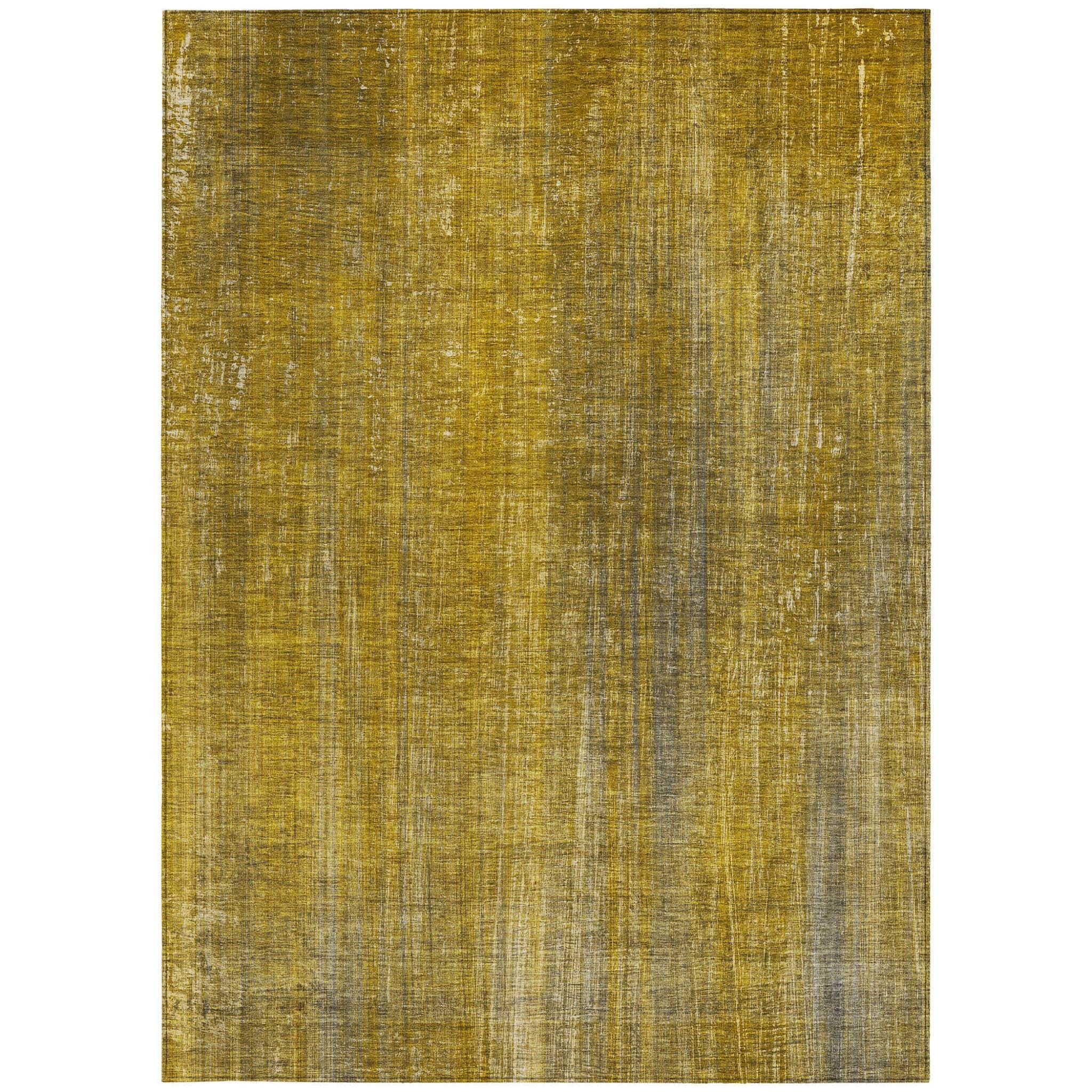 9' X 12' Chocolate Striped Washable Non Skid Indoor Outdoor Area Rug