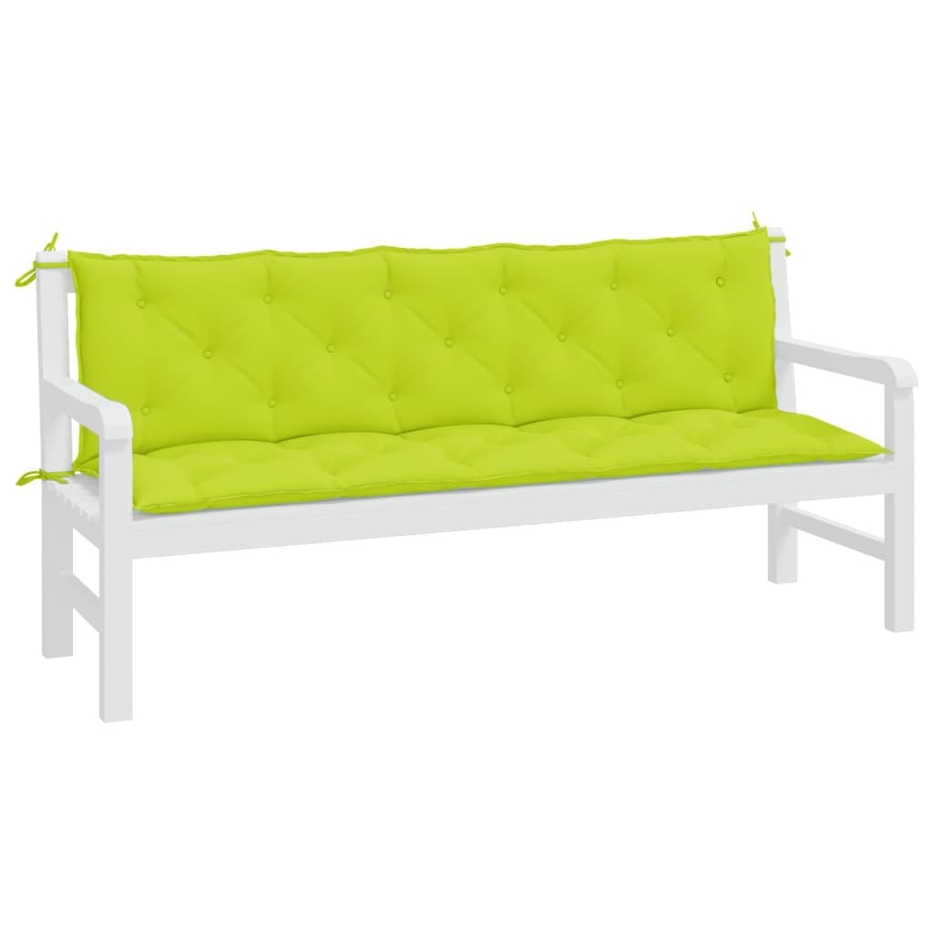 Garden Bench Cushion Bright Green 70.9"x(19.7"+19.7")x2.8" Oxford Fabric