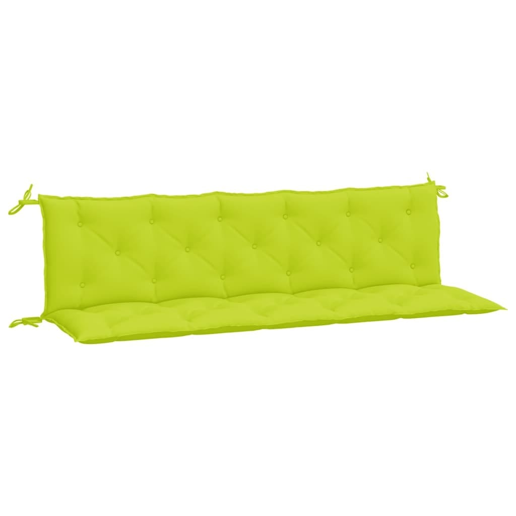 Garden Bench Cushion Bright Green 70.9"x(19.7"+19.7")x2.8" Oxford Fabric