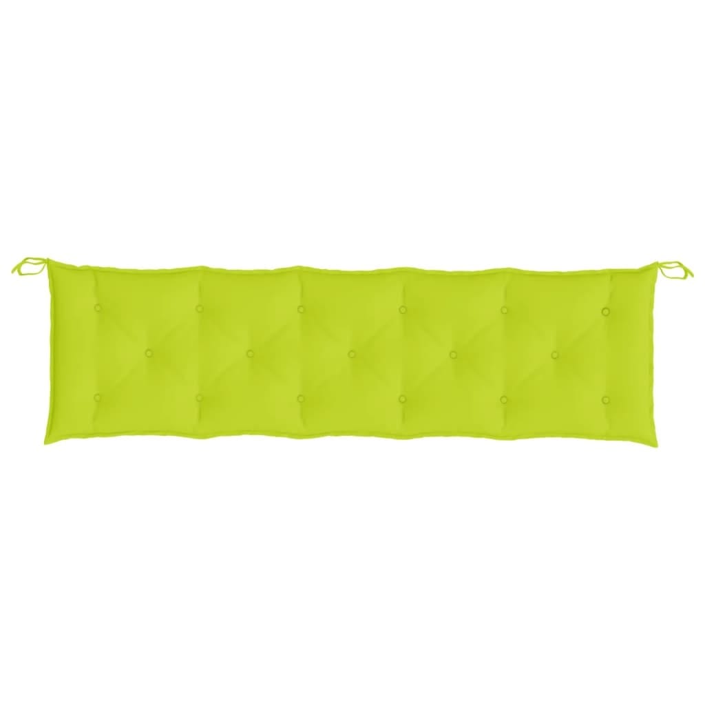 Garden Bench Cushion Bright Green 70.9"x(19.7"+19.7")x2.8" Oxford Fabric