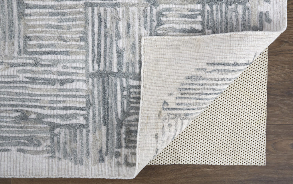 9' X 12' Green Blue And Ivory Abstract Hand Woven Area Rug