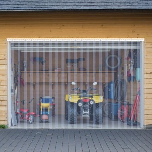 Clear PVC Strip Curtain, 84 in Height x 48 in Width x 0.08 in Thickness, 8 PCS Walk in Freezer Cooler Curtain Strips, Smooth Waterproof Plastic Door Strips for Warehouse, Freezer, Garage Doors