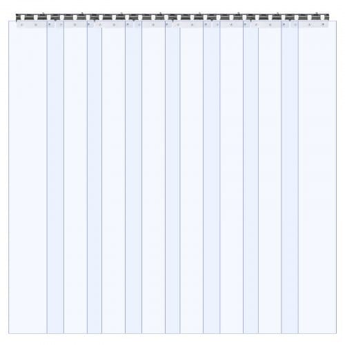 Clear PVC Strip Curtain, 84 in Height x 48 in Width x 0.08 in Thickness, 8 PCS Walk in Freezer Cooler Curtain Strips, Smooth Waterproof Plastic Door Strips for Warehouse, Freezer, Garage Doors