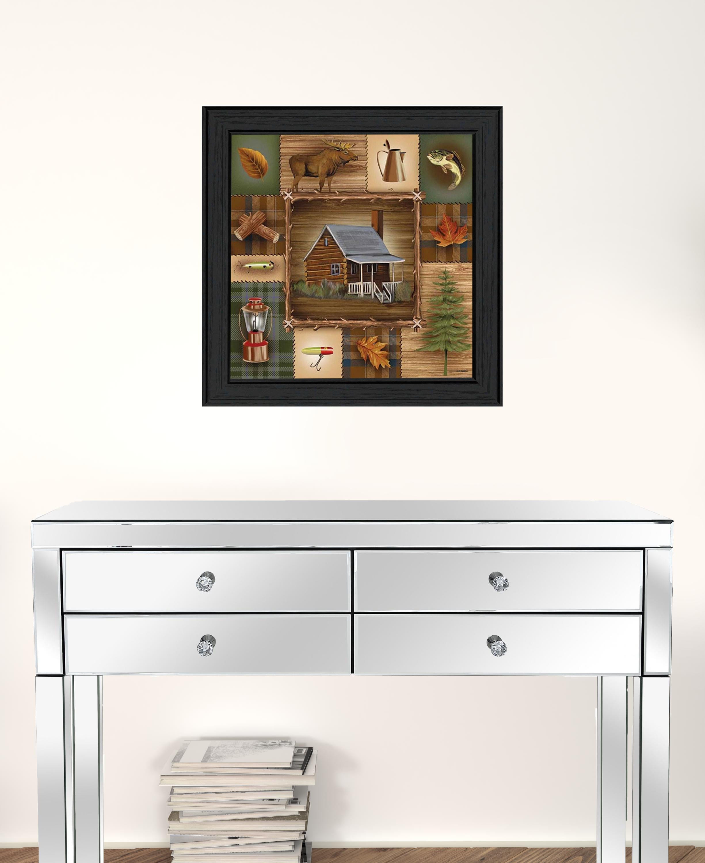 At the Cabin Black Framed Print Wall Art