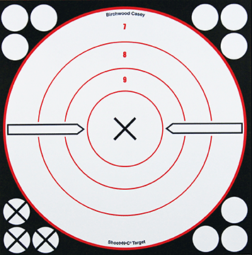 Birchwood Casey Shoot-N-C Target 8 in. Black/White X-Bull 6 pk.