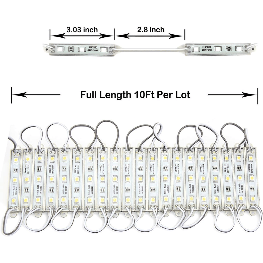 Super Bright IP65 Waterproof 5050 SMD Module Light Sign Strip Lamp DC 12V