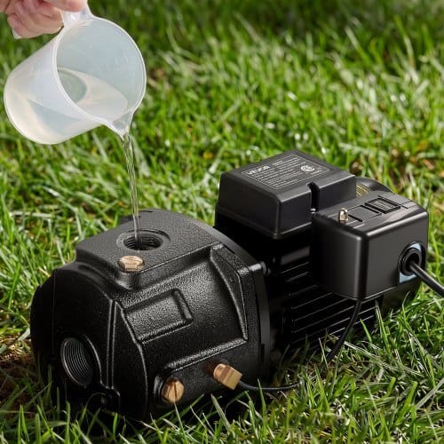 1 HP Shallow Well Jet Pump, AC 115/230 Volt, 1400 GPH Dual Voltage Cast Iron Well Jet Pump, with 164 ft Max Head Lift, Automatic Pressure Switch, for Garden Irrigation Lawn Sprinkler System