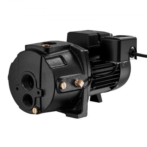 1 HP Shallow Well Jet Pump, AC 115/230 Volt, 1400 GPH Dual Voltage Cast Iron Well Jet Pump, with 164 ft Max Head Lift, Automatic Pressure Switch, for Garden Irrigation Lawn Sprinkler System
