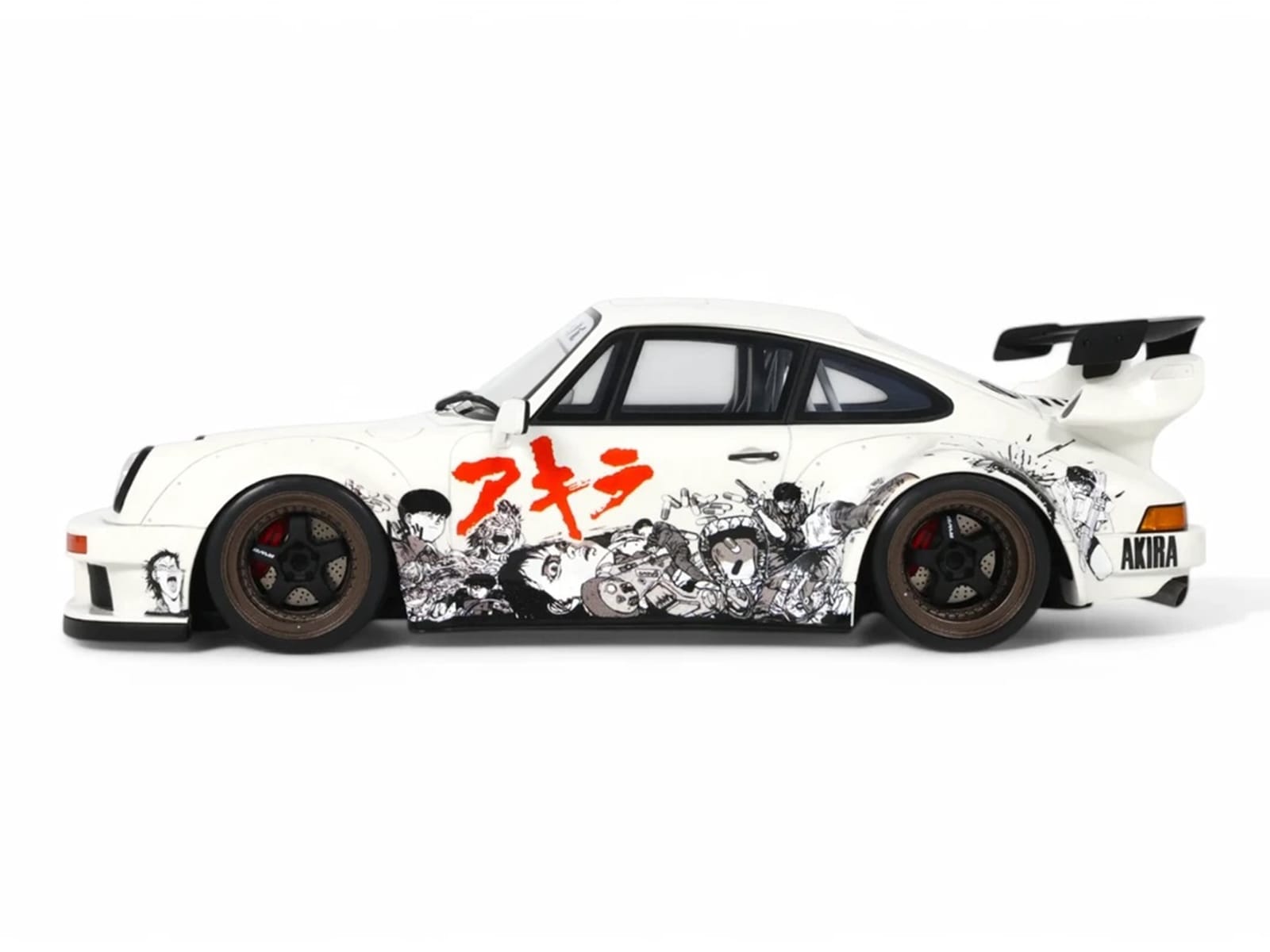 2024 RWB Akira White with Graphics "Akira" (1988) Movie 1/18 Model Car by GT Spirit