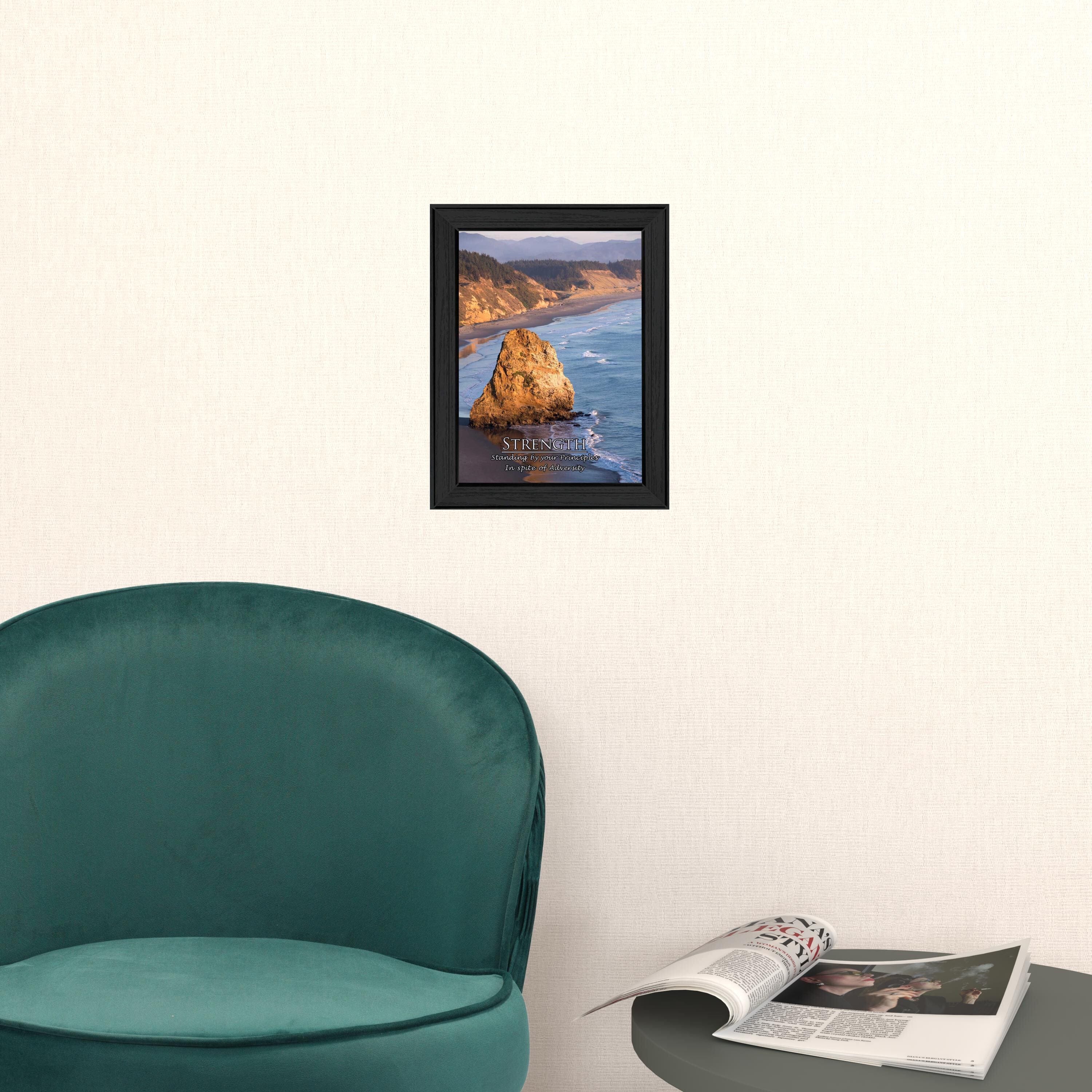 Strength 1 Black Framed Print Wall Art