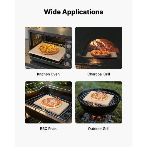 Pizza Stone, 20 x 14 x 0.67 in Rectangular Pizza Stone, Extra Large Baking-Stone with Scraper, 1450?„‰ Heat-Resistant Cordierite, for Oven, BBQ Griller, Baking Bread & Pizza